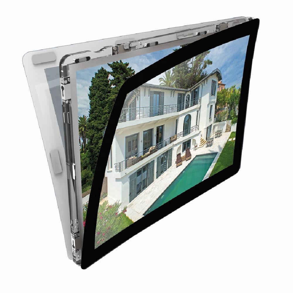 A4 Size Rectangle Crystal Acrylic Ultra Slim High Brightness Energy-Saving Eco-Friendly LED Hang Light for Real Estate Agency