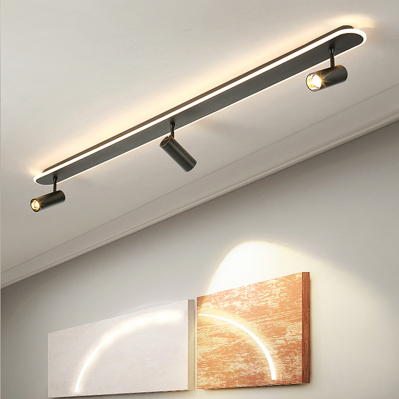 Modern Rectangular Black and White LED Indoor Decorative Spotlights Ceiling Lights for Clothing and Jewelry Stores