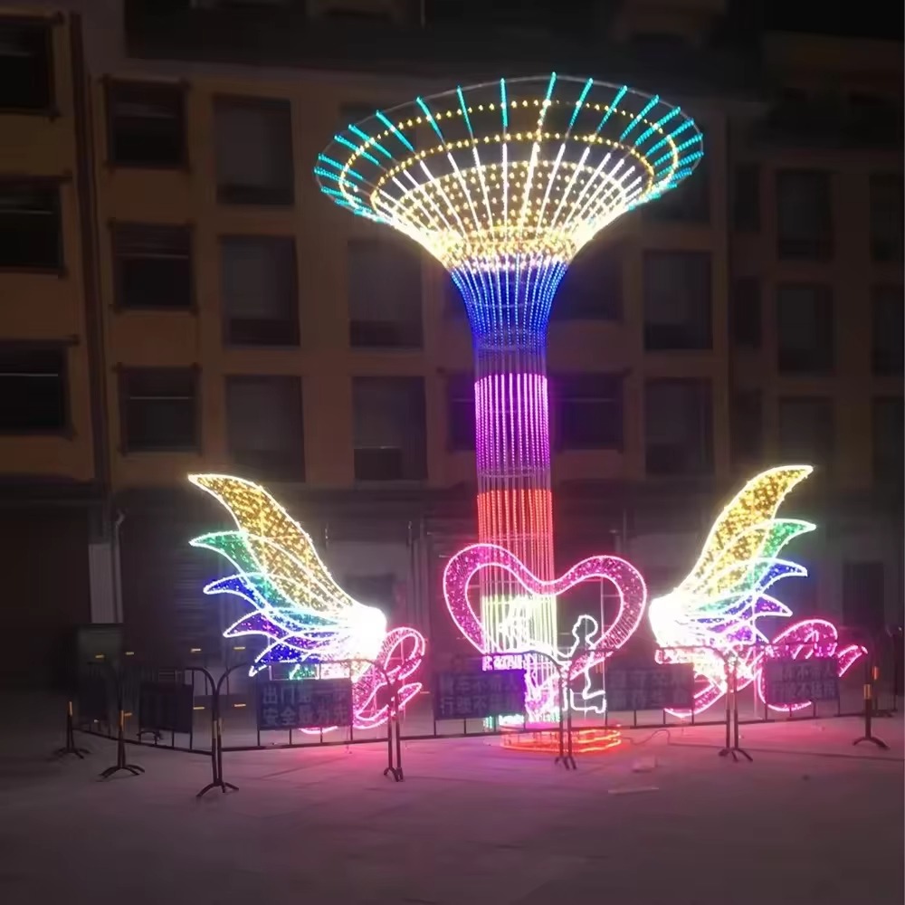 Multipurpose Landscape Lighting Tower Shape Waterproof Led Outdoor Decorative Creative Motif Lights