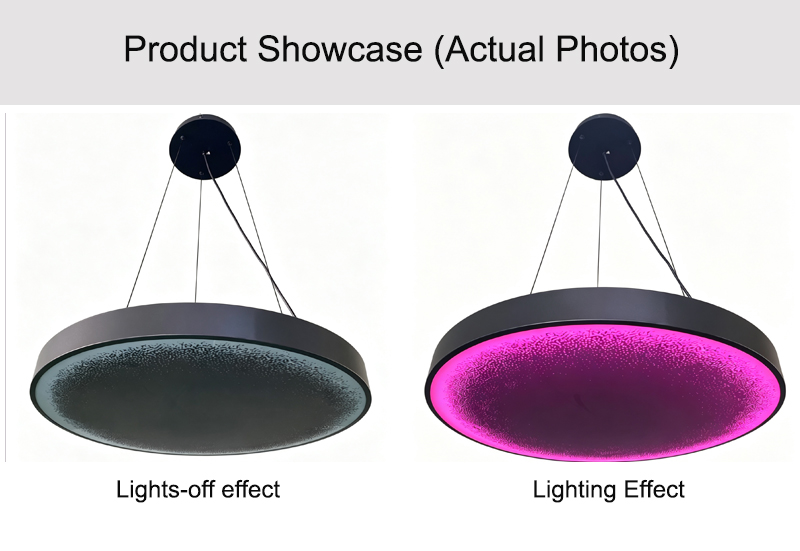 Modern RGB LED Chandelier Atmospheric Decor Smart Color Changing Pendant Light