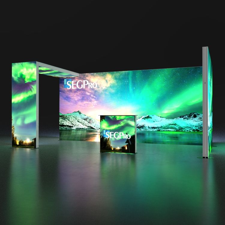 Free Design Portable Backlit Exhibition Booth Design Portable Trade Show Backdrop LED Advertisement Display Light Box