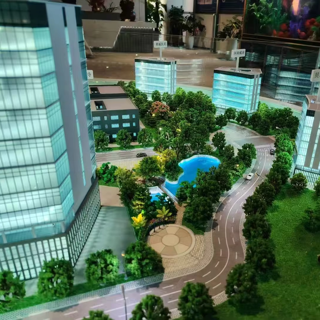 Modern Design Style Manufacturers Supply Real Estate Making Architectural Scale Model LED Lighting Urban Building Planning Model
