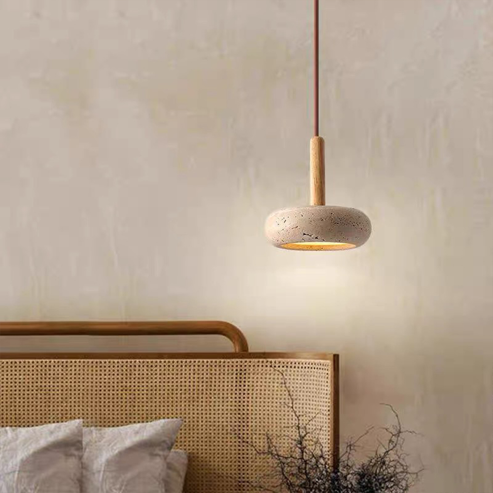 Nordic Style Wabi Sabi Travertine Pendant Light Modern LED Chandelier With E27 Base For Room Home Hotel Or Restaurant Decor
