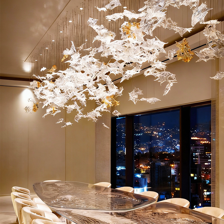 Luxury Ceiling Chandelier and Lamps Custom Large Chandelier Elegant Lighting for Kitchen Sales Office Living Room Residential