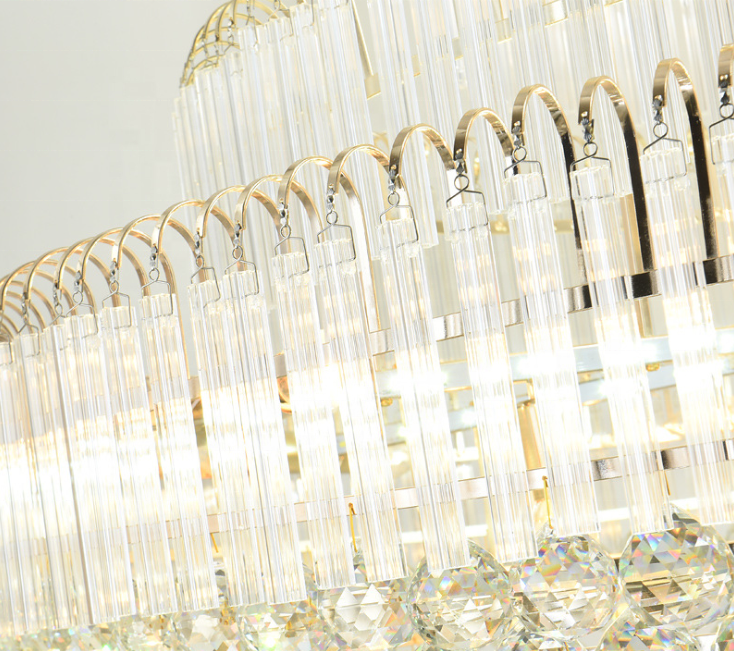 JYLIGHTING Modern Luxury Crystal Ball Chandelier Large K9 Crystal Pendant Light Switch Energy Saving LED Warm White Office Hotel