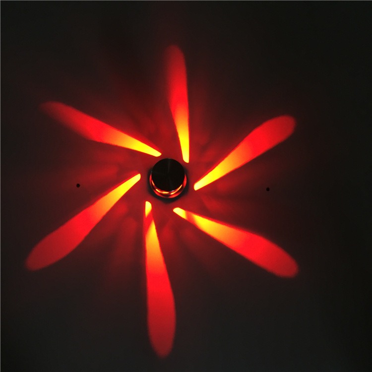 Surface Mounted Recessed LED Wall Lamp Ceiling Decorative Lights Windmill Shaped KTV bar Corridor Aisle Atmosphere RGB Lights