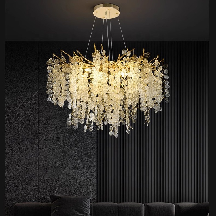 Modern Luxury Handmade Gold Crystal Chandelier for Home Office Living Room Villa Hall Restaurant-Direct Factory Sales