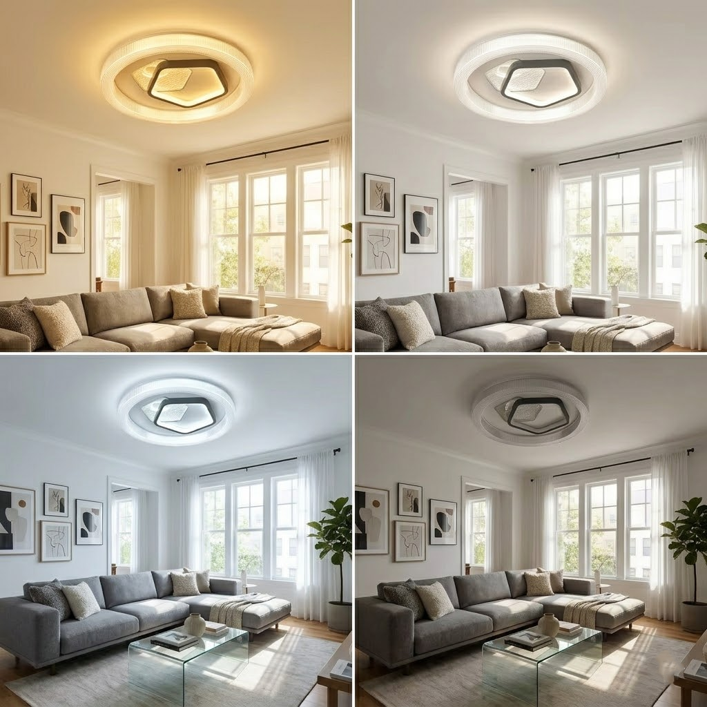 Premium 800mm Large Round LED Flush Mount Light Ribbed Border Circular Ceiling Lamp for Hotel Business Reception Project
