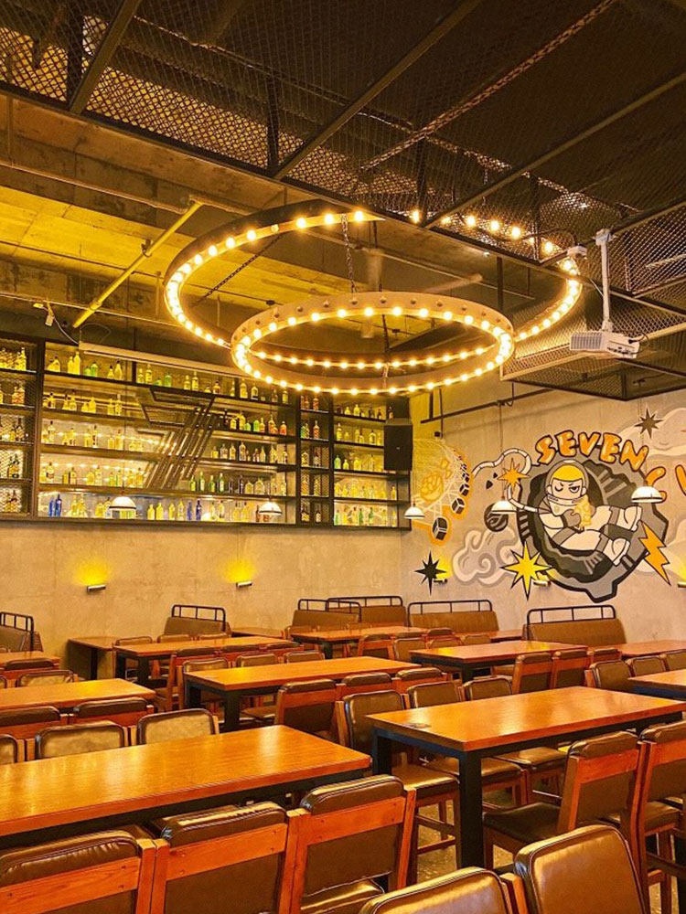 Industrial Style Bar Lamps Retro Clear Bar Community Decoration Hotel Lobby Iron/PVC Chandelier Pool Hall Atmosphere Light 5000K