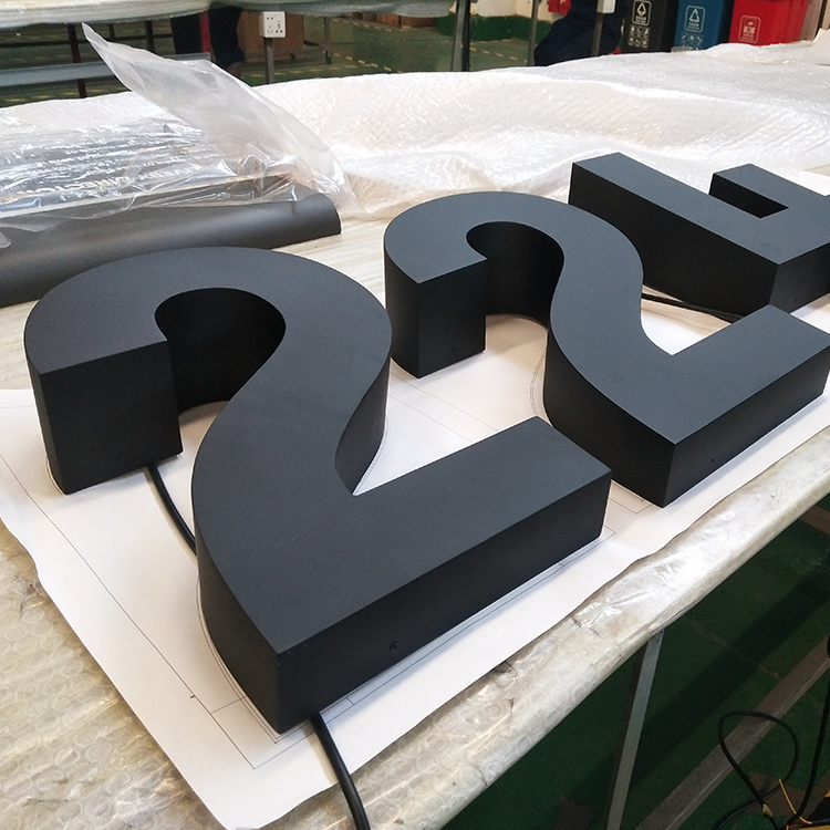 Custom Thin Metal Frame Edge Lit Acrylic LED Letter Indoor Luxury Spa Boutique Reception Wall Logo Signage