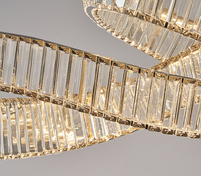Crystal Luxury Simple Chandelier for Dining Room Villa Duplex Living Room Exhibition Hall Sales Office High-End Pendant Lights