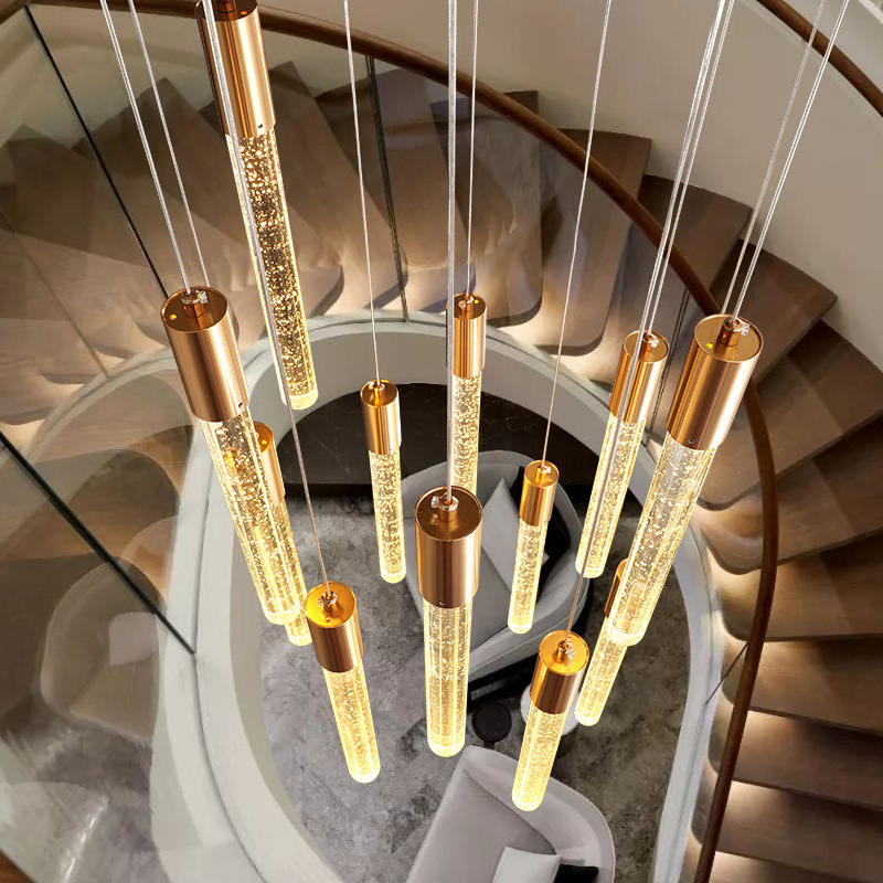 Large Luxury Modern Chandelier for Duplex Buildings Creative Living Room Lamp Hotel Lobby Sales Office Loft Staircase-for Villas