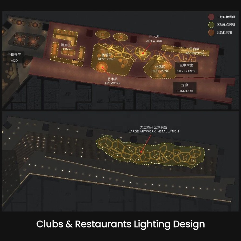 Commercial IP65 LED Lighting Solution for Restaurants Clubs Customizable Bars &amp; Dining Lounges with Professional Design Support