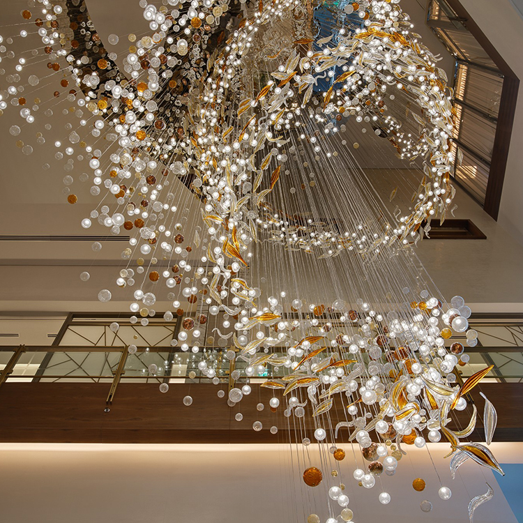 Exquisite Customization Decorative Chandelier Engineering Light Creative Hotel Lobby Art Lighting Pendant Light