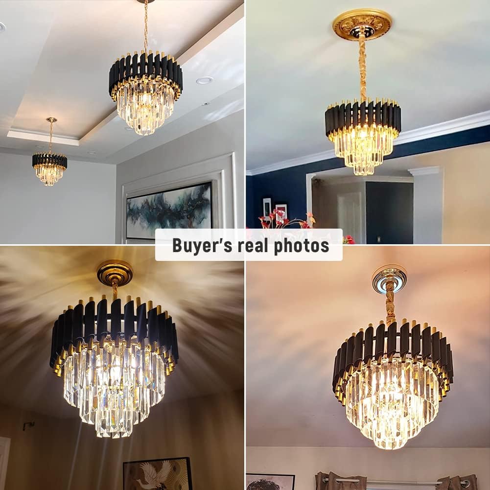 Custom Nordic Luxury Hotel Stairs Wedding Decor Black Gold Crystal Large Pendant Lights High Ceiling Luxury Chandeliers