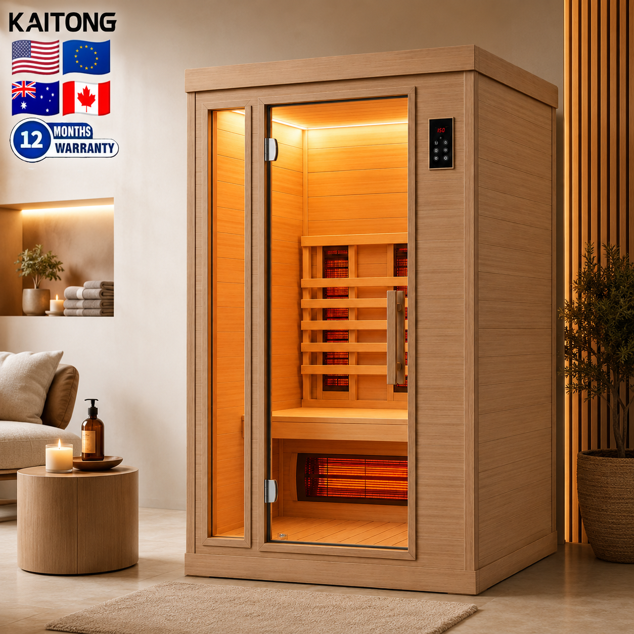 Portable Infrarouge Full Spectrum Outdoor Red Light Dry Infrarojo Indoor Infrared Sauna Rooms With Red Light Therapy
