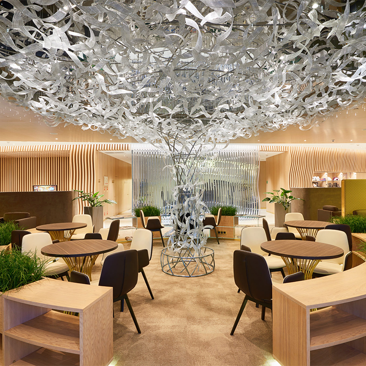 Luxury Lighting Hotel Lobby Chandelier Ceiling White Glass Stainless Steel Modern Large Light