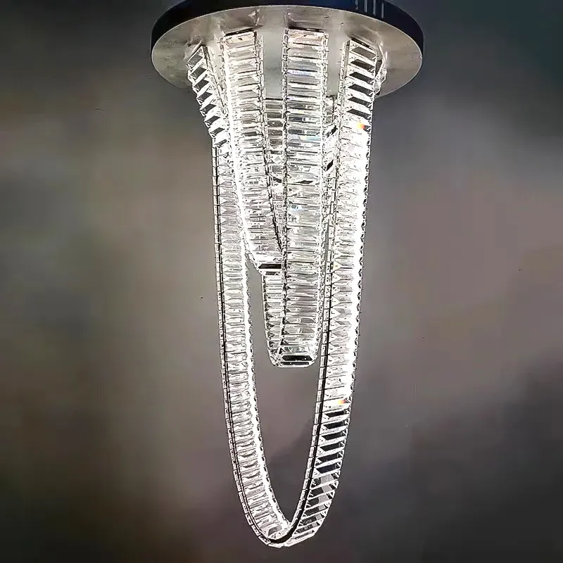 Artistic Crystal Chandelier Hotels Clubs Lounges Light Luxury New Style AC Bar Room Use Personalized Empty Crystal Chandelier