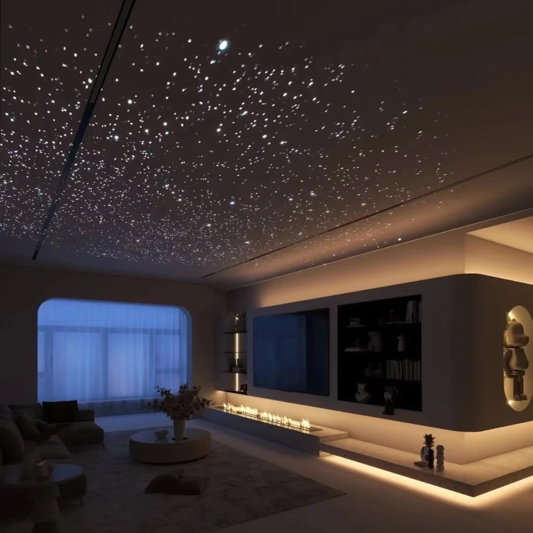 Modern Fiber Optic RGB Star Ceiling Panels 7 Color RGB Light For Living Room Or Apartment Ceiling