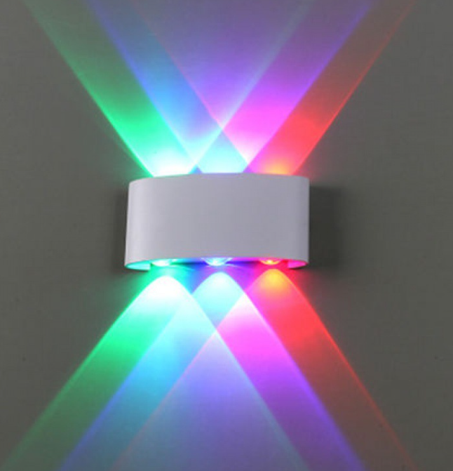 RGB Wall Lamp Waterproof IP65 4w 6w Modern and Minimalist LED Aluminum Indoor bar KTV and Outdoor Hotel Corridor Wall Light