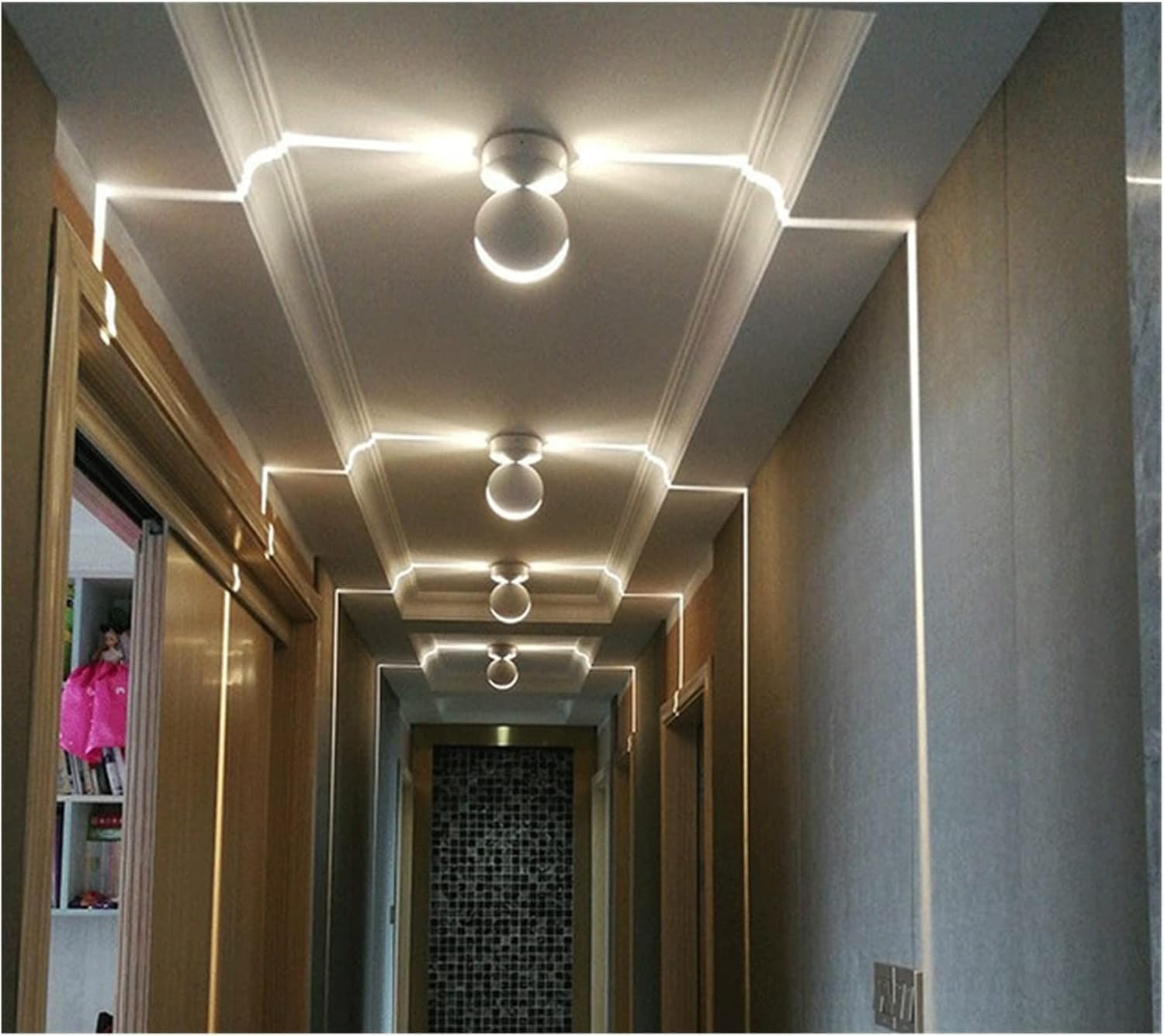 360Degree Rotating Corridor Exterior Wall Decorative KTV Hotel Club Landscape Trick Light