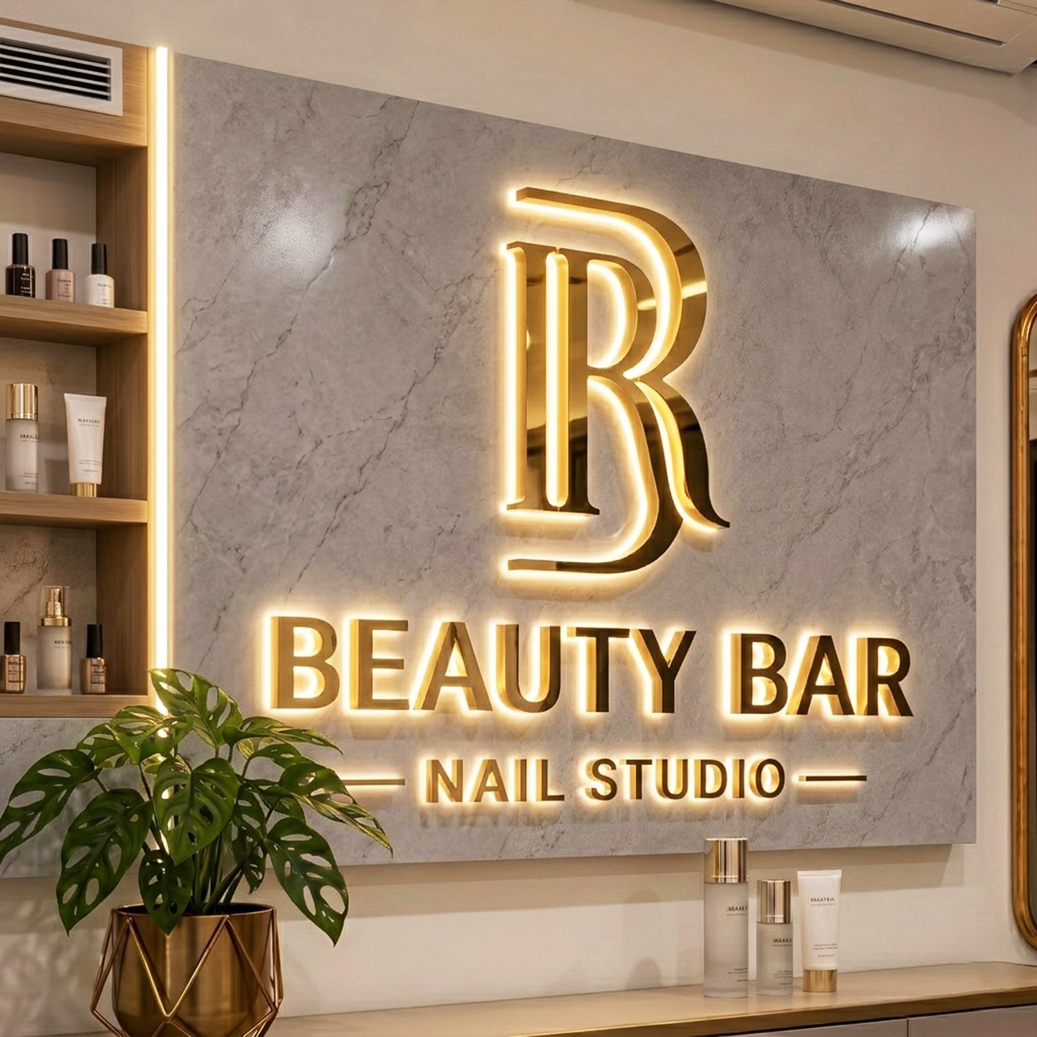 Custom Led Sign For Business Sign Led Letters Sign Led Illuminated Sign Custom Led Logo Sign For Beauty Salons