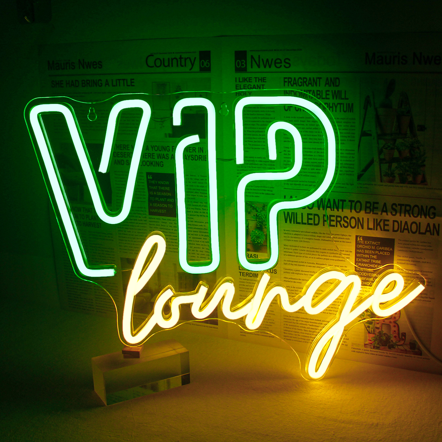 Custom LED Neon Lights Acrylic VIP Lounge Logo for Nightclub Business Wall Decoration Bedroom Landscape Wall Led Neon Signs