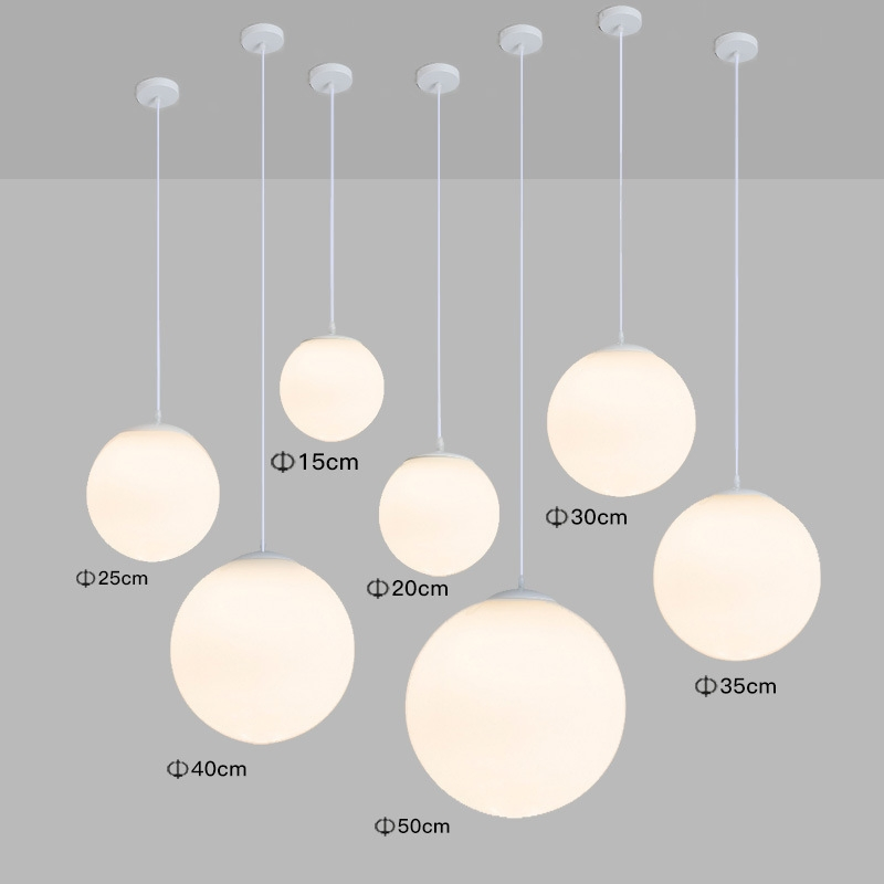 Lampadari Per Navi Da Crociera Frosted Acrylic Ball Cruise Ship Dining Room Light Customizable Restaurant Pendant Lamp Buffet Lighting