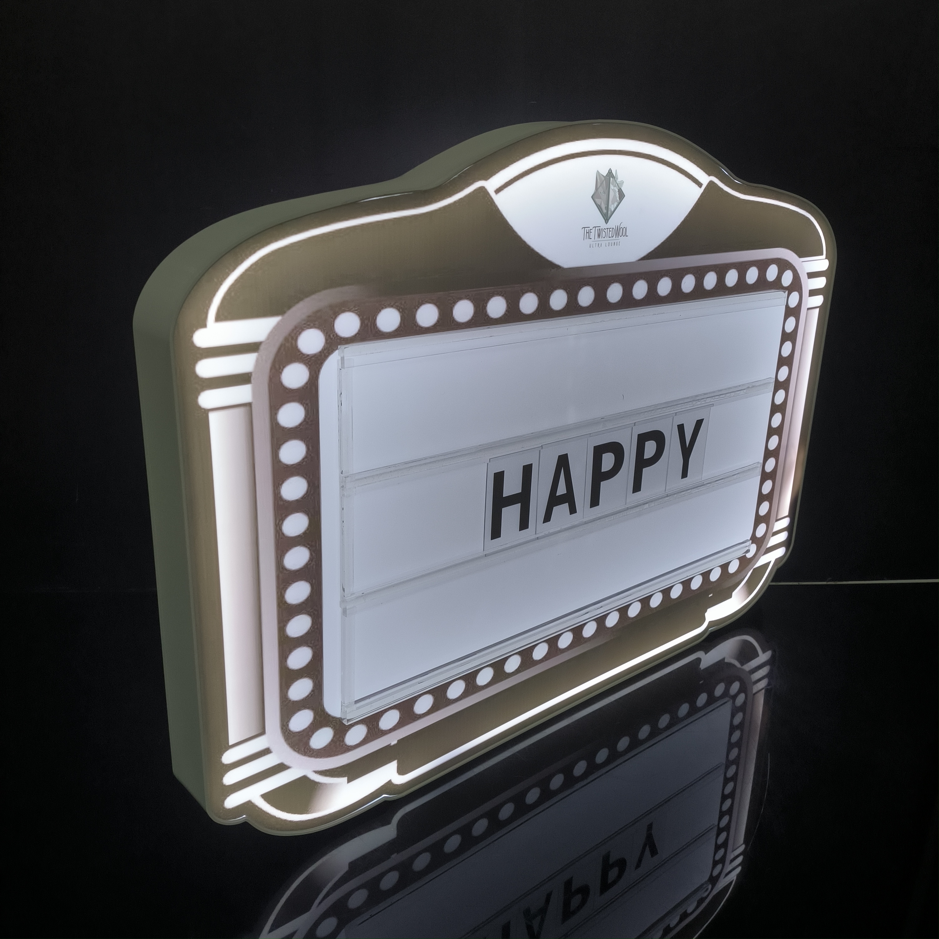 Custom Classic LED Message Board Marquee Light VIP Bottle Service Bar Lounge Display Racks for Night Club Party Events