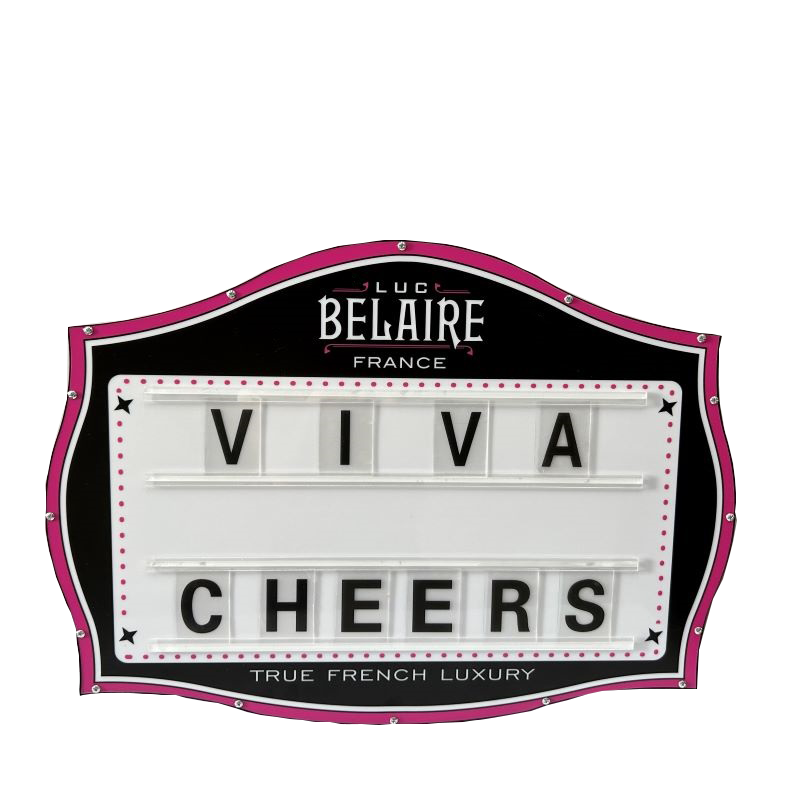 Custom Classic LED Message Board Marquee Light VIP Bottle Service Bar Lounge Display Racks for Night Club Party Events