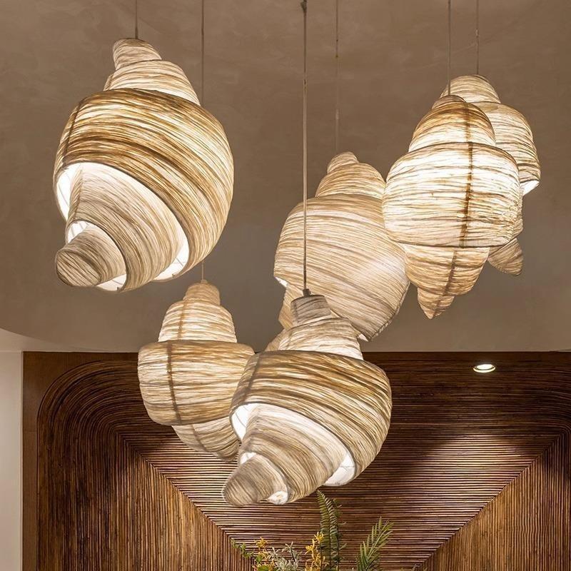Nordic Creative Pendant Lamps Restaurant Bar Hotel Decoration Lamp Bakery Paper Chandelier Large