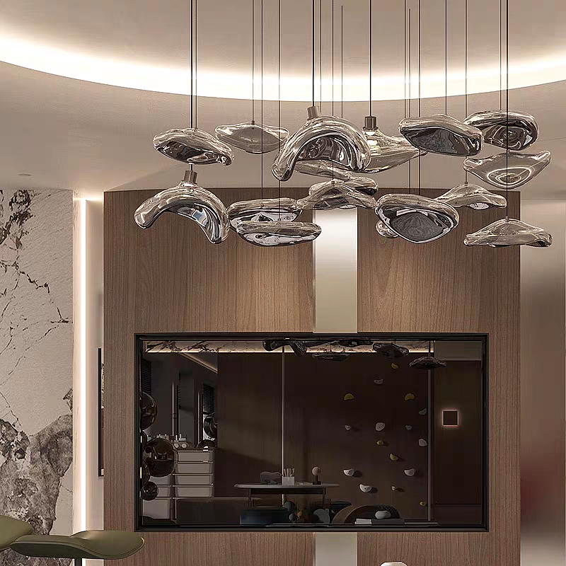 VEKO Modern Chandeliers Pendant Lights Art Glass Hotel Lobby Chandelier Public Airport Project Chandelier