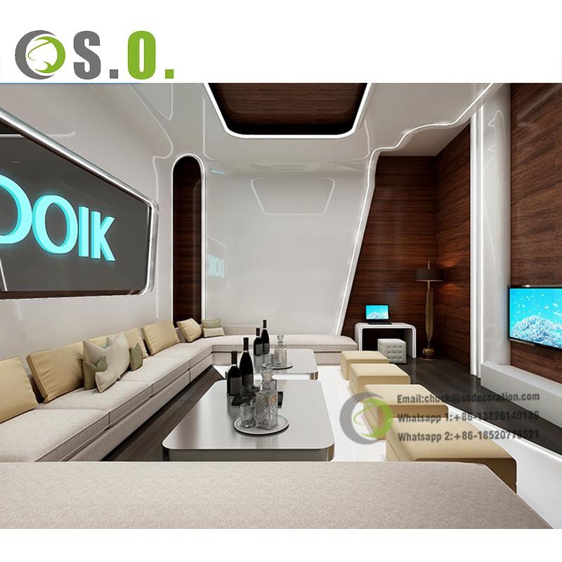 Upscale Ceiling Lights for Night Club and Fancy Lounge Bar With Hot Designed Interior Layout