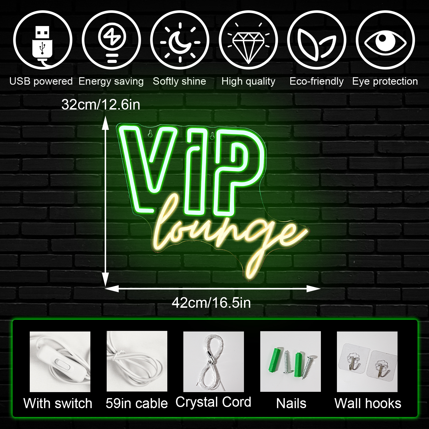 Custom LED Neon Lights Acrylic VIP Lounge Logo for Nightclub Business Wall Decoration Bedroom Landscape Wall Led Neon Signs