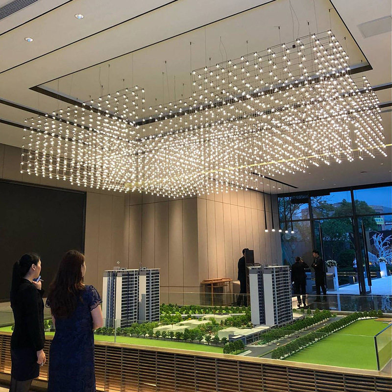 Luxury Commercial Pendant Lighting System For Reception Areas