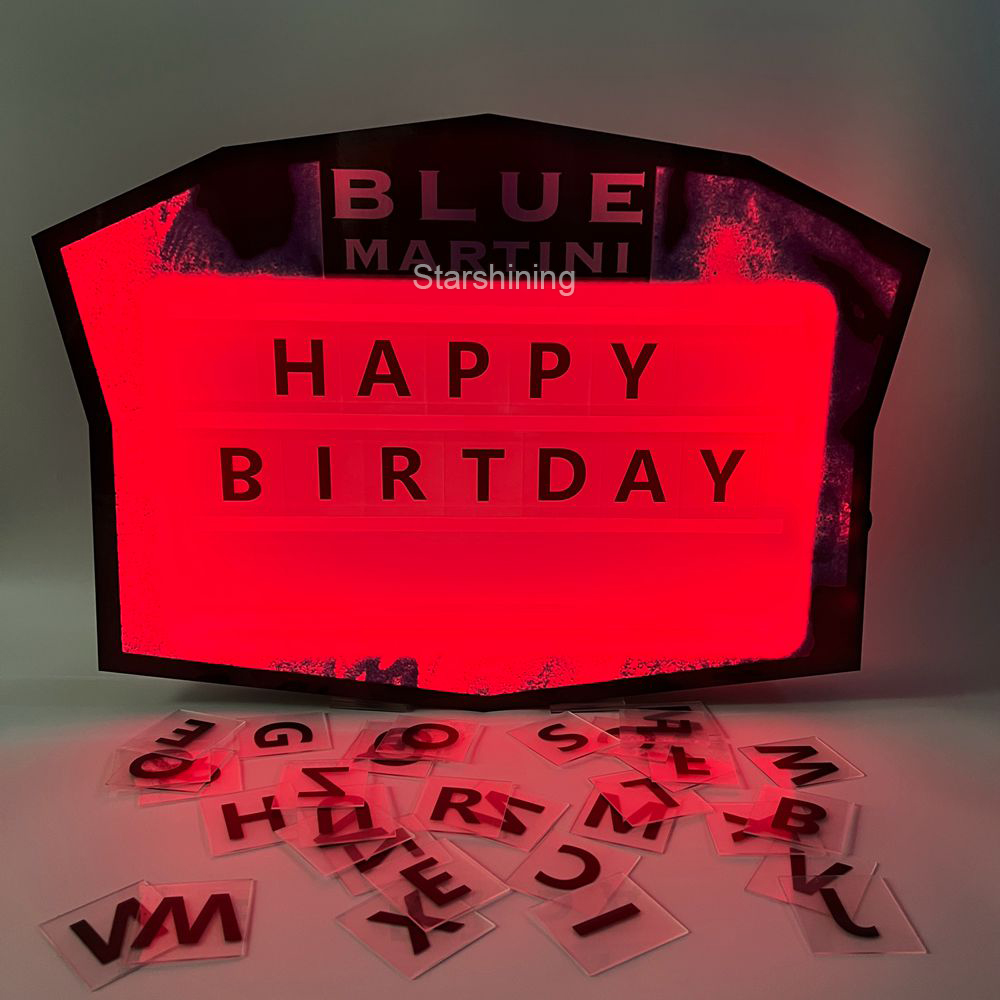 OEM Custom VIP Glorifier Display LED Message Board Rechargeable Glowing Acrylic Letters Sign for Nightclub Party Lounge