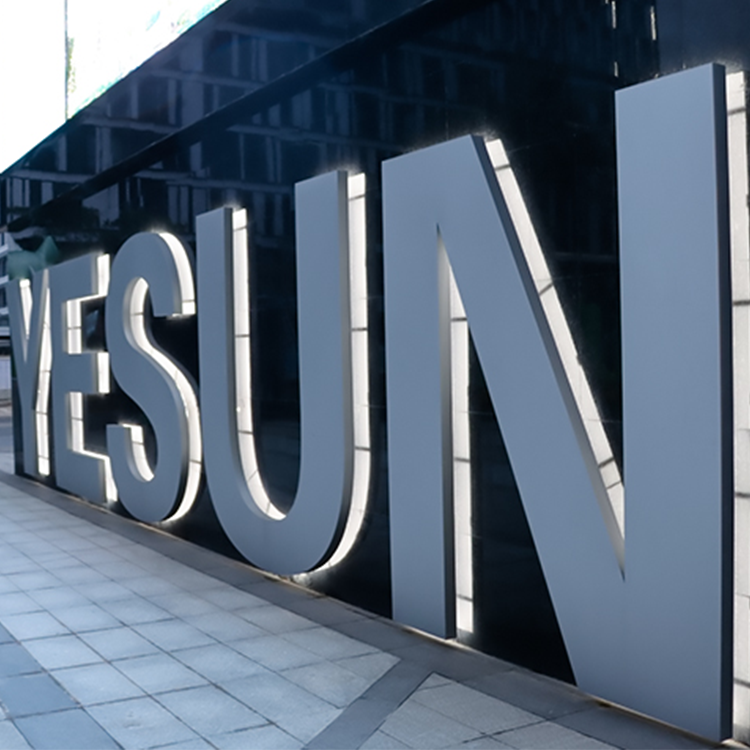 Custom Thin Metal Frame Edge Lit Acrylic LED Letter Indoor Luxury Spa Boutique Reception Wall Logo Signage