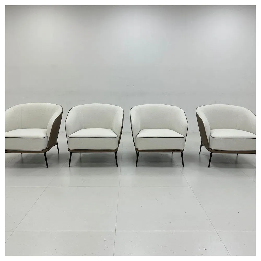 Industrial Style Hotel Restaurant Metal Frame Dining Chair with Faux Leather Seat for Bistro Cafe and Buffet Area