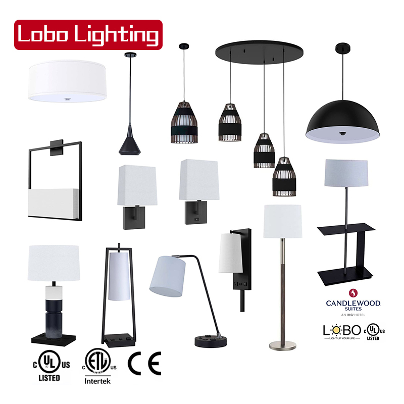UL Listed Candlewood Suites by Ihg Hotels Room Matte Black Ceiling Hanging Lamp Pendant Light for Hotel Public Area Lounge