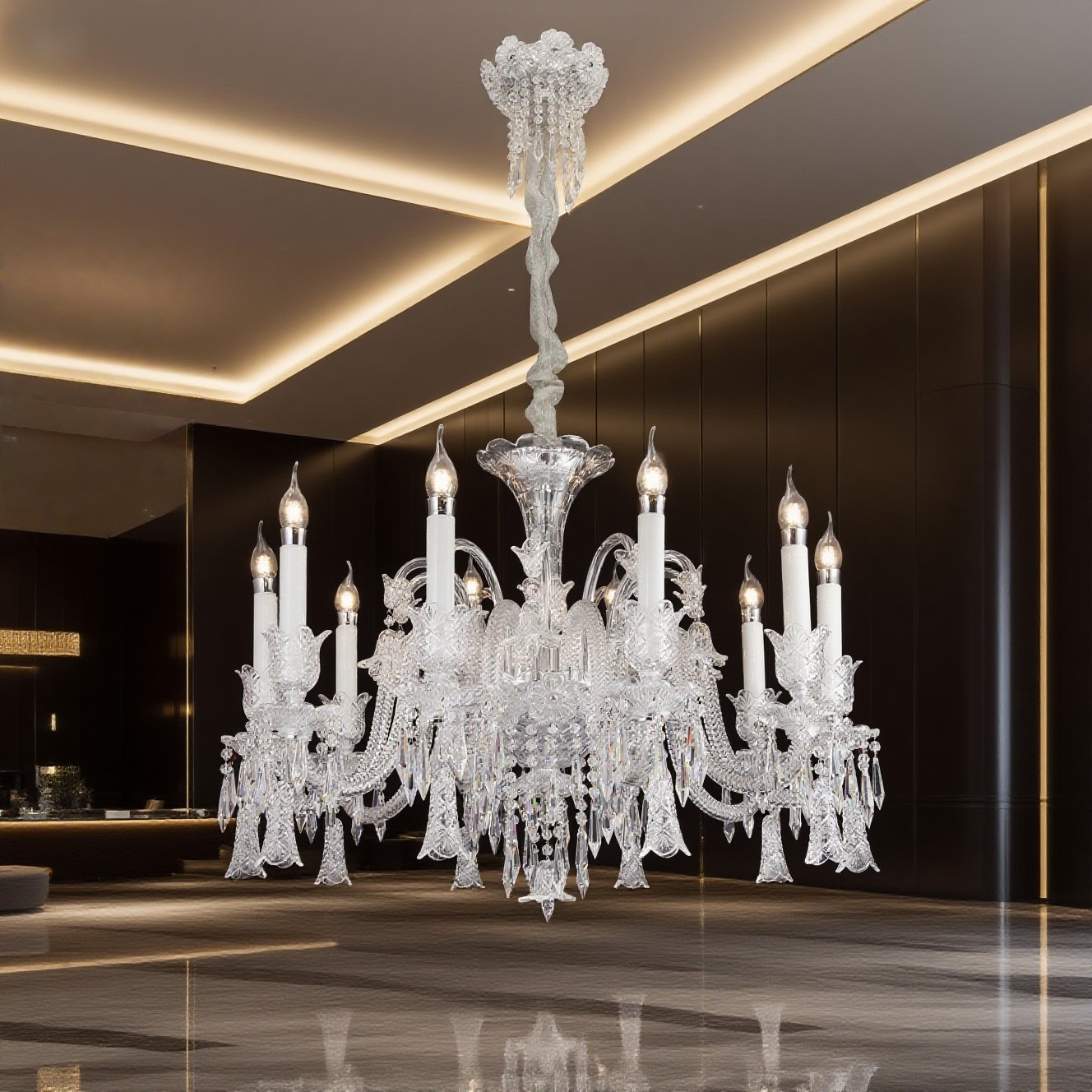 European Style Large Hotel Lobby Luxury Chandelier Decor Living Room Villa Loft Crystal Modern Chandelier Pendant Light