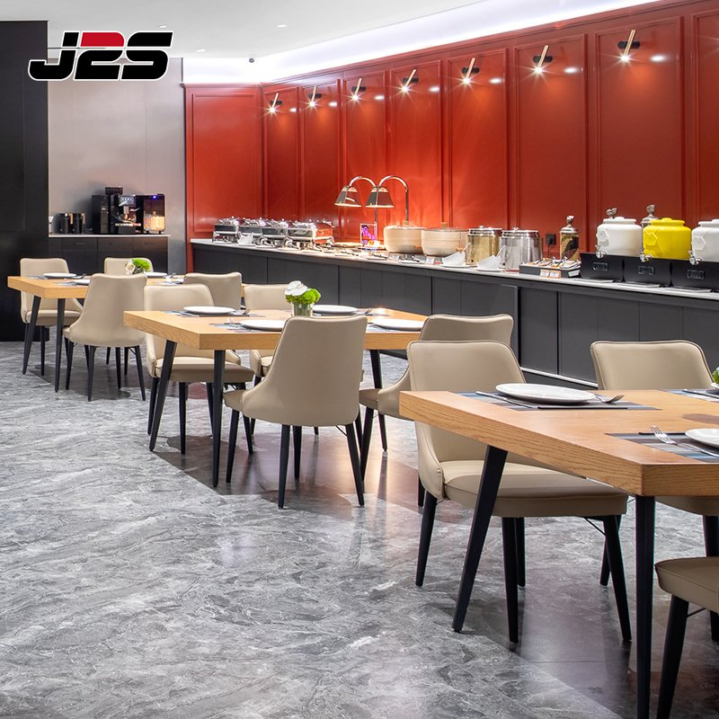 J2s Modern Restaurant Furniture Set Rectangular Tables and Chairs for Hotel Buffet Area