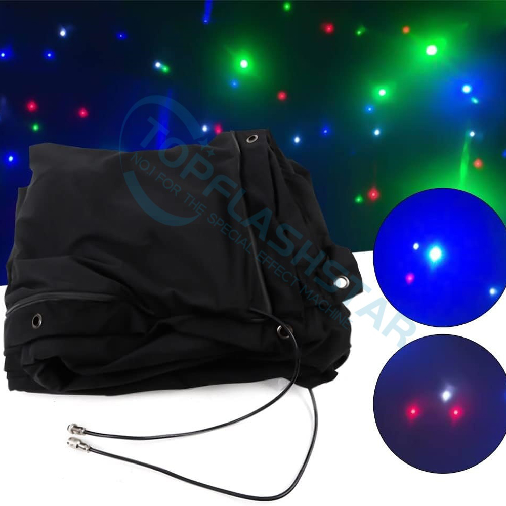 Stage Backdrops LED STAR Curtain Cloth Lights - RGBW DMX Control Double-Layer Velvet Curtain 30W for Wedding KTV Bar Photography