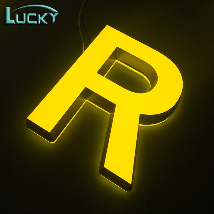 Reception Light up Shop Signs Solid Acrylic Led Letters for Decor