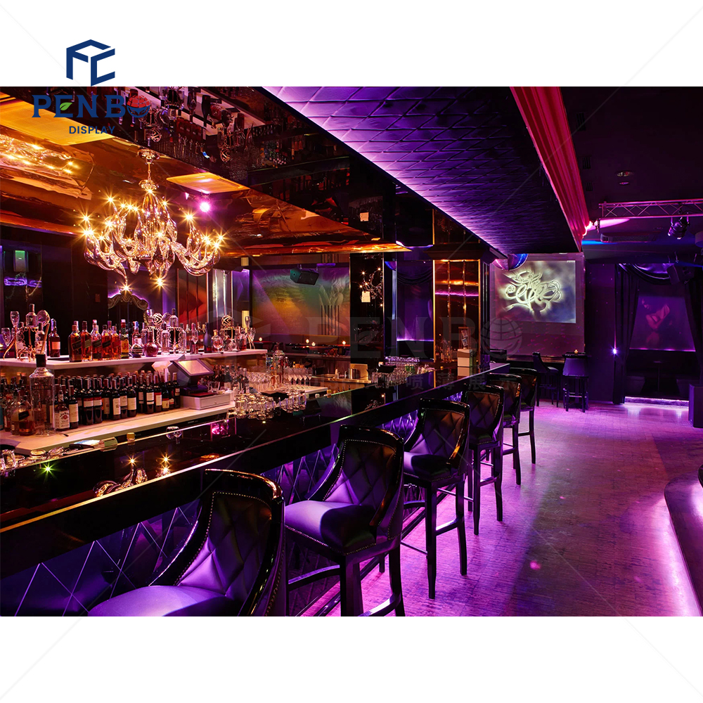 Modern Custom Lounge Furniture and Bar Counter Solutions Luxury Night Club Interior Decoration and Night Club Furniture Design