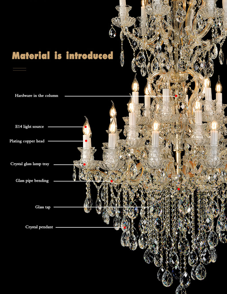 OEM/ODM Hotel Lobby Chandelier Customizable Luxury Lighting for Hospitality Projects