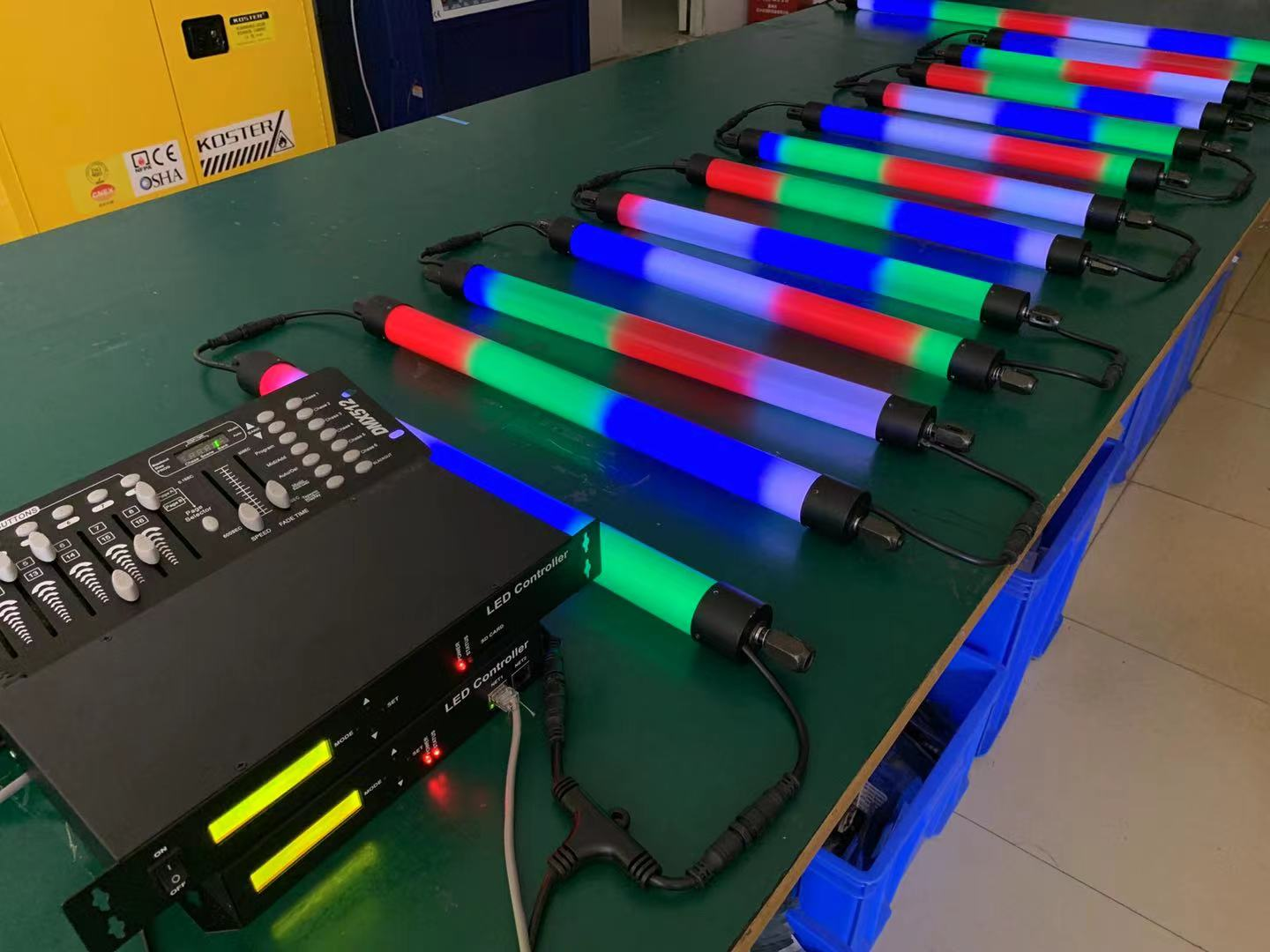 360 View Dmx 512 Control Rgb Led Meteor Tube Light
