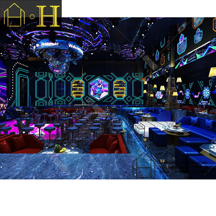 Custom Night Club Interior Design Karaoke Box KTV Room Furniture Bar Lounge 3D Design Decoration