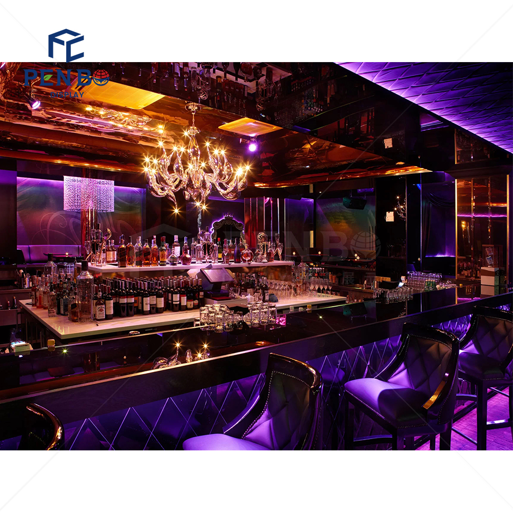 Modern Custom Lounge Furniture and Bar Counter Solutions Luxury Night Club Interior Decoration and Night Club Furniture Design