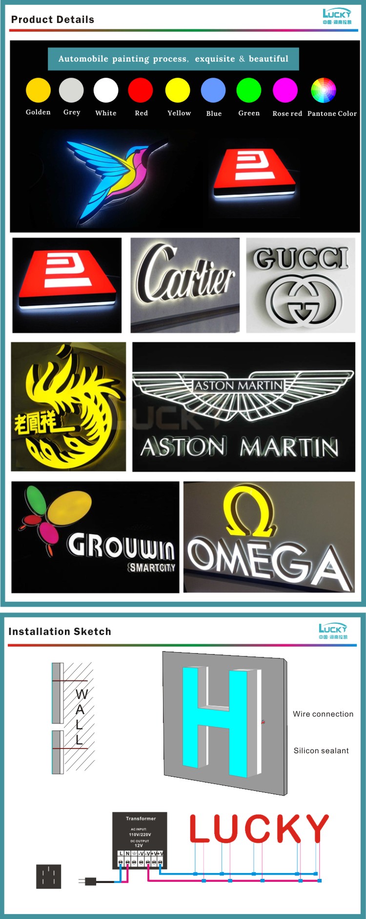 Acrylic LED Letter Specification