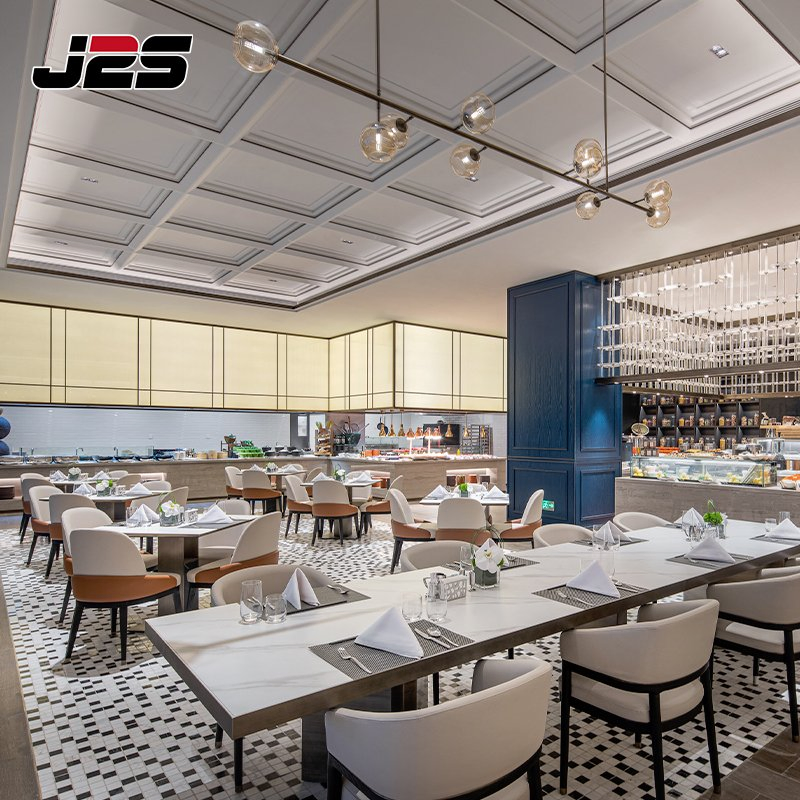 J2s Luxury Restaurant Furniture Set Tables Chairs and Shared Table for Hotel Buffet Area